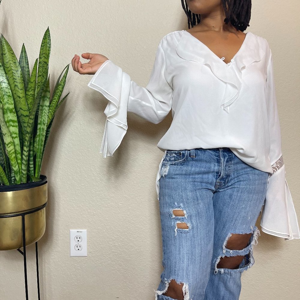 White Blouse Black Market White Blouse